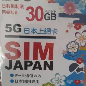 日本 5G 上網卡