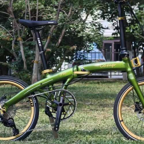 全新炫彩版 2026  CAMP  P10 10速油剎 20吋 406鋁合金折叠車 送水架前後蛙燈叮叮