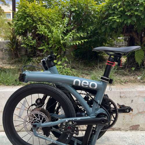 ( 最新水泥灰色) 2026 JAVA NEO 9速 油剎桶軸 16吋349 碳叉鋁合金折叠車 (三折叠小...