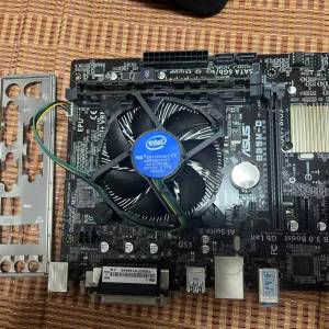 ASUS B85M-D 主機板連Intel散熱器及I/O檔板 i3-4160 8G RAM