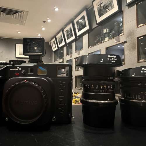Mamiya 7 II Black Medium Format Rangefinder Camera with 2 lenses