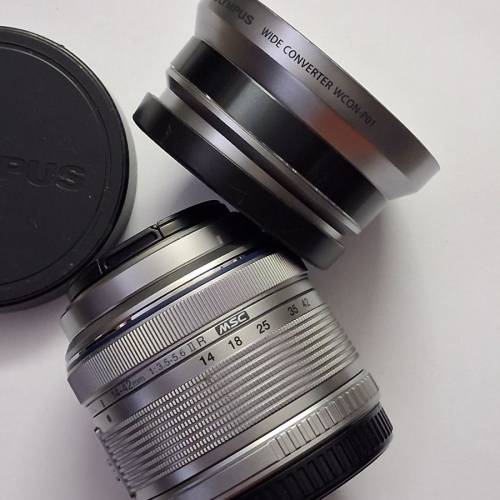 Olympus 14-42 llR送原廠廣角附加鏡$500，Panasonic DMW-GFC1附加魚眼鏡$350