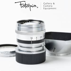 || Voigtlander Nokton 50mm F1.5 Prominent with Amedeo adapter, hood & filter ||