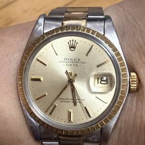 好X新淨😆 Rolex 1505 金鋼  k金圈 34mm錶面 膠鏡 78353金鋼帶11格 $32888