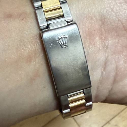 好X新淨😆 Rolex 1505 金鋼  k金圈 34mm錶面 膠鏡 78353金鋼帶11格 $32888