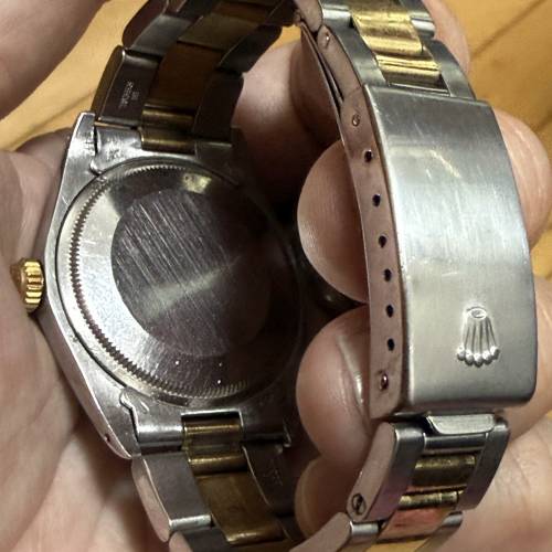 好X新淨😆 Rolex 1505 金鋼  k金圈 34mm錶面 膠鏡 78353金鋼帶11格 $32888