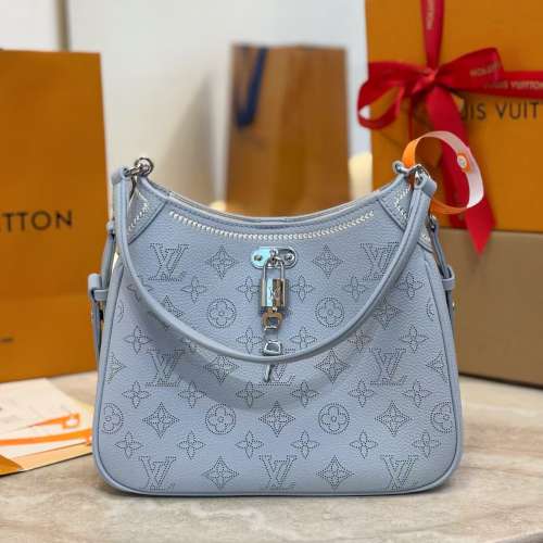 路易威登Louis Vuitton All Around PM Mahina 冰川藍 實物拍攝