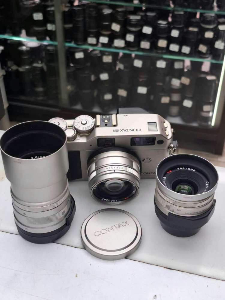 CONTAX G1 GREEN LABLE BODY BIOGON 28MM F2.8 T* PLANAR 45MM F2 T