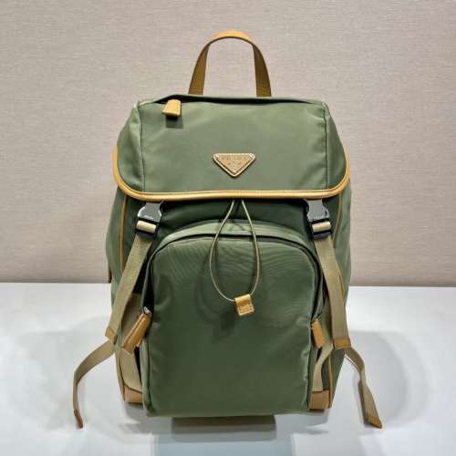 普拉達Prada Re-Nylon 尼龍拼皮後背包 實物拍攝