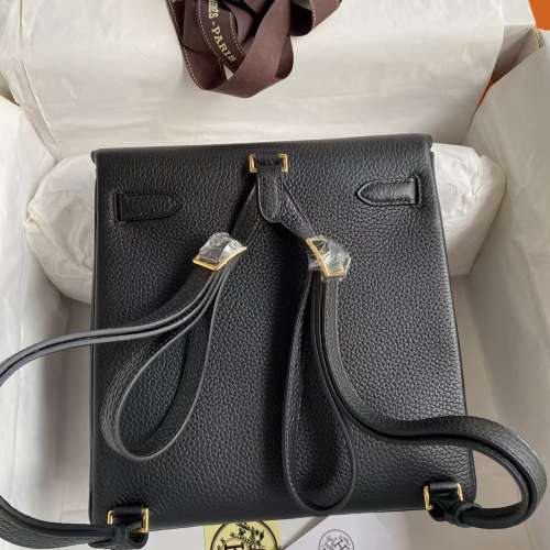 愛馬仕# Herm&egrave;s Kelly Ado 黑金 TC皮 H056849CK89 實物拍攝