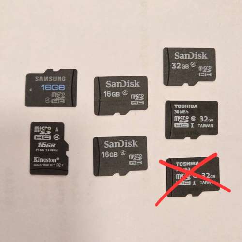 16GB / 32GB Micro SD SDHC : SanDisk / Samsung / Kingston / Toshiba