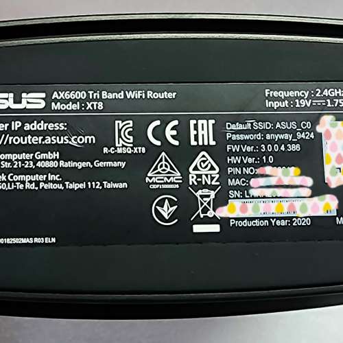 【清倉平售】ASUS ZenWiFi AX (XT8) AX6600 三頻 Wi-Fi 6 Router (有 2.5G Port) H...