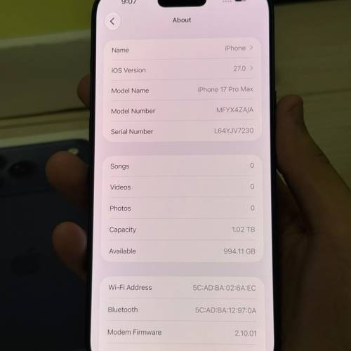 iphone 17 pro max 1 tb 香港行貨
