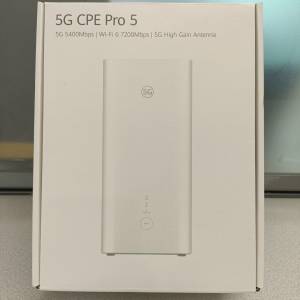 華為 Huawei 5G CPE Pro 5, SIM卡router路由器, WiFi 6 AX7200, 無鎖機 極新淨
