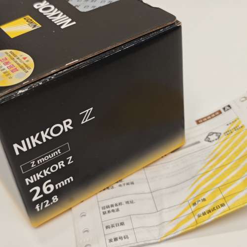 Nikon Z 26mm 2.8 for Z6 Z7 Z8 Z9 ZF 40mm 28mm
