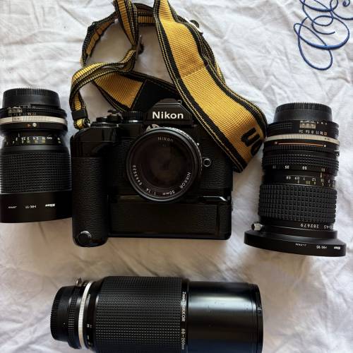Nikon FM2 (Black Body)with MD-12 and lens