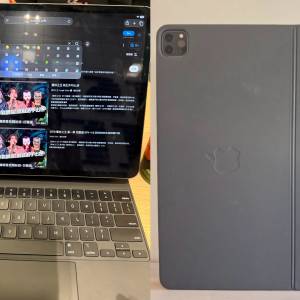 iPad Pro (12.9吋）（第4代）128gb,wifi +流動數據插卡版，跟埋apple原廠magic key...