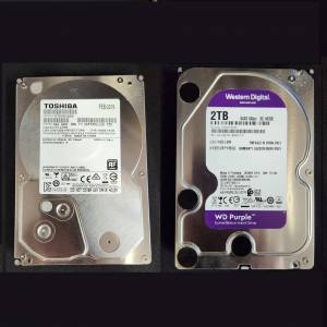 WD 2TB Purple HDD + Toshiba 2TB