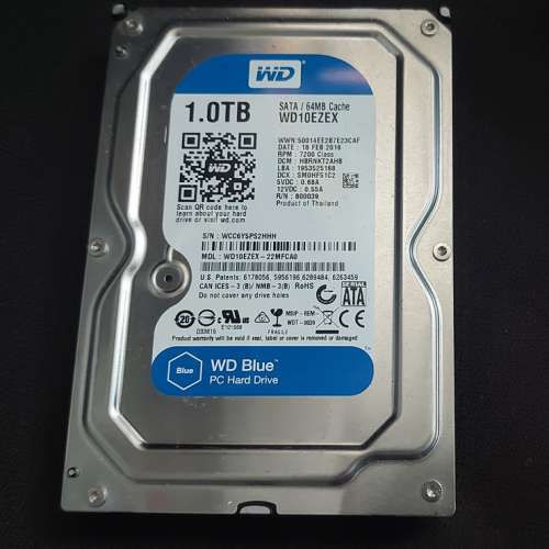 Western Digital Caviar Blue 3.5-inch SATA Internal Hard Drive 1TB (WD10EZEX)