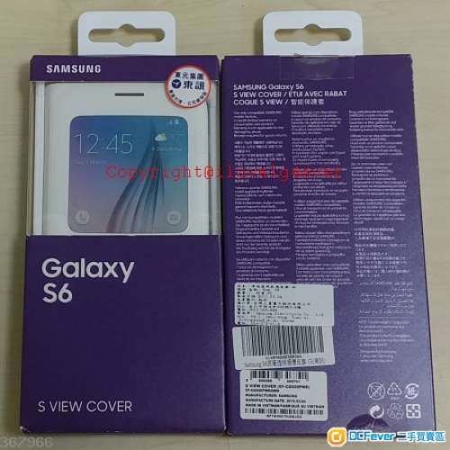 全新原裝正貨Samsung Galaxy S6 G9200,G9208,G920F S View Cover原廠透視感應皮套C...