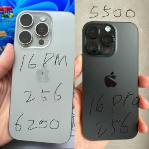 iPhone 16pro 256gb，$5500！16pro max256.$6200港行雙卡極新，電池健康度90，完美...