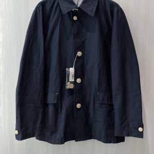 日系簡約文青 Field Dream 男装L碼 深寶藍色 風褸款 Dark Navy Blue Jacket 外套
