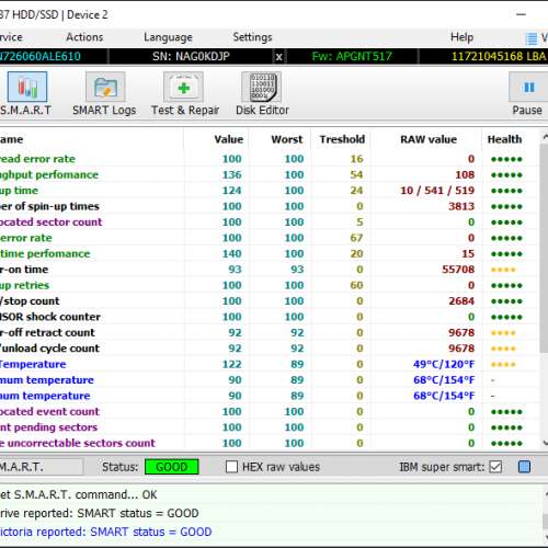 HGST 6TB sata HDD 硬碟