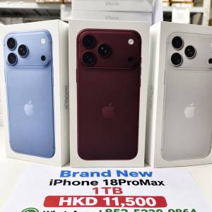 全新原廠港版 iPhone 18 Pro Max 1TB