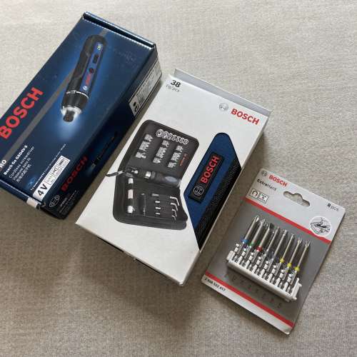 BOSCH GO 4 GSD4V-5 Box Set + 38-Piece Manual Bits & Sockets Set + 8Pcs Long Bits
