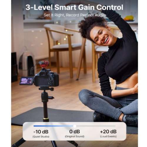 BOYA BY-MM1 AI On-Camera Shotgun Microphone for iPhone15/16/17/18 pro