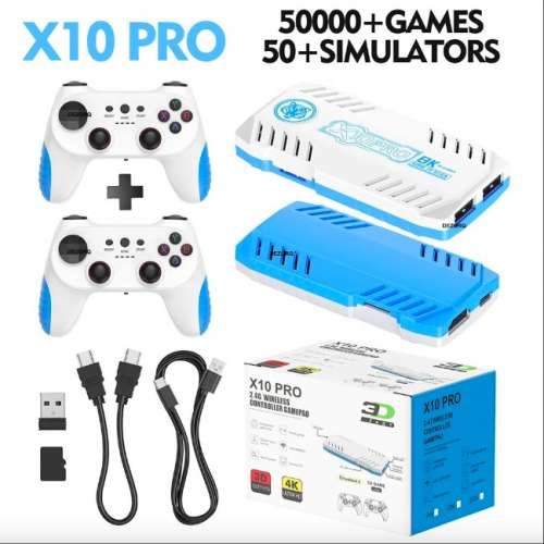 X10 PRO (Quad-core Cortex-A55 )Retro Game Stick with 50000+ Games, HDMI Plug