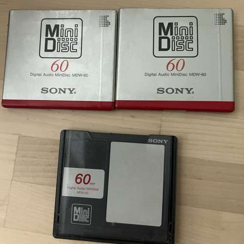 全新 Sony MiniDisc MD帶 60分鐘 2 張 + 1 張 用過 賣二送一 3 張 HK$50.00