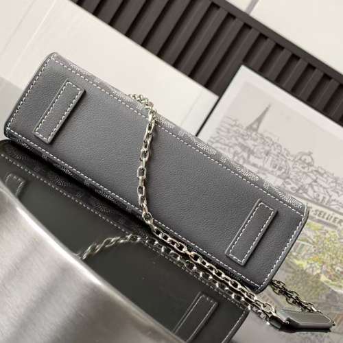 戈雅 GOYARD ROUETTPMLTY01CL03P Rouette PM 灰色老花鏈條斜揹袋