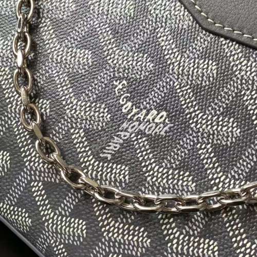 戈雅 GOYARD ROUETTPMLTY01CL03P Rouette PM 灰色老花鏈條斜揹袋