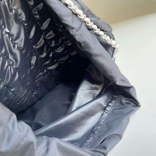 香奈兒 CHANEL AS4561 黑白拼色尼龍鏈條托特袋