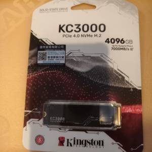 [最新市價加到$4700]全新未拆 Kingston KC3000 4TB NVMe M.2 SSD (飛馬行貨保到203...