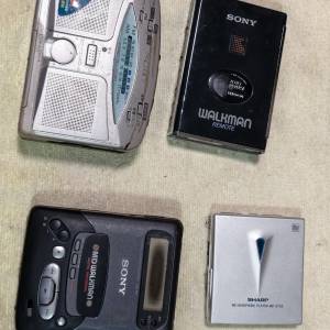 床底雜物7件 MD walkman Discman