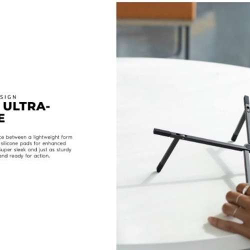 全新一盒黑色Native Union Fold Laptop Stand Macbook iPad 鋁合金散熱支架 手提電...