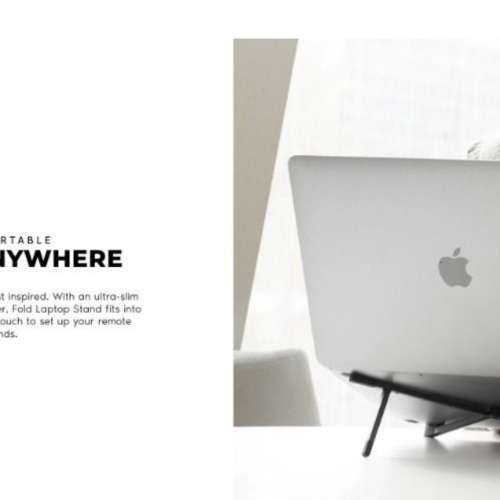 全新一盒黑色Native Union Fold Laptop Stand Macbook iPad 鋁合金散熱支架 手提電...