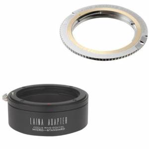 LAINA Lens Mount Double Adapter, Olympus Zuiko (OM) 35mm SLR Lens and Canon EOS