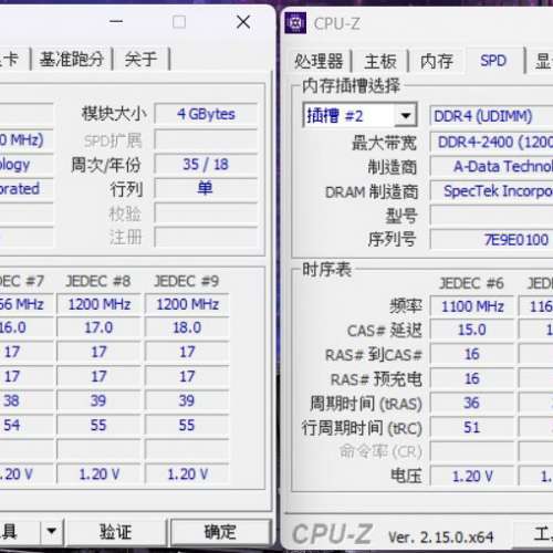 A-Data Desktop Ram 4GBx2 DDR4 2400 共8GB