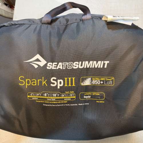 Sea to Summit Spark SP III Regular Sleeping Bag 睡袋 全新 私人自讓