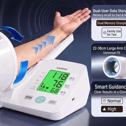 聯想 Lenovo Upper Arm Tube-Type Electronic Blood Pressure Monitor (2nd Genera...