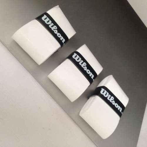 🎾 WILSON Overgrip 3pc Set WHITE NEW 全新 球拍 手帶 防滑帶 防滑膠 握把帶 握把...