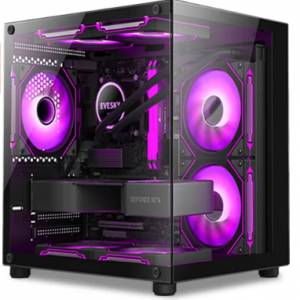 全新MATX小機箱，750W火牛，1TB硬碟，DDR4 4GB Ram，ARGB風扇5個連控制器及遙控器...