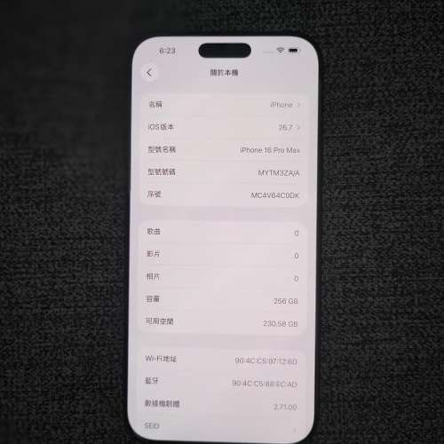 港!行 iPhone 16 Pro Max 256GB 黑色