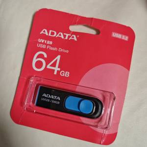 ADATA/威剛64G/3.2高速官方正品USB手指/U盘(100%全新)