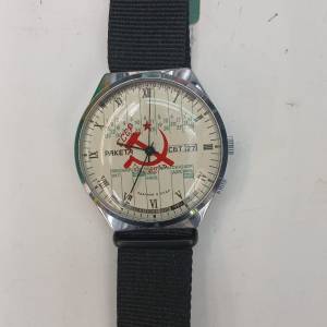 ( 已售出 ) 罕有古董 Vintage 1980 Raketa C C.C P. Mechanical Perpetual Calenda...
