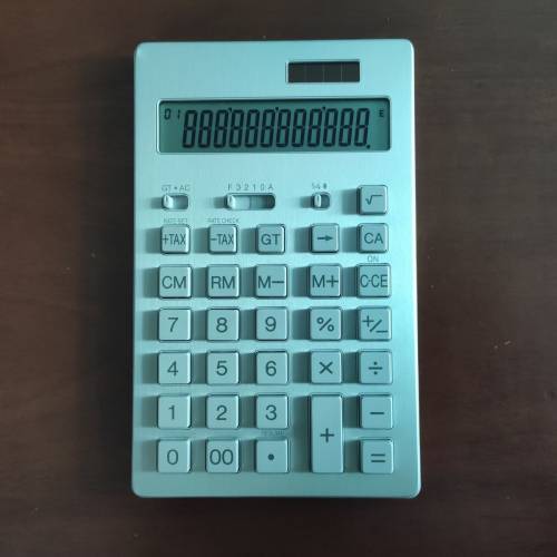 無印良品(MUJI) BO-192 12位數鋁面板銀色計算機