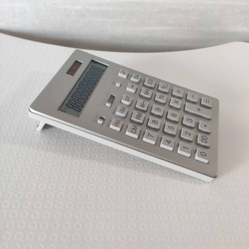 無印良品(MUJI) BO-192 12位數鋁面板銀色計算機